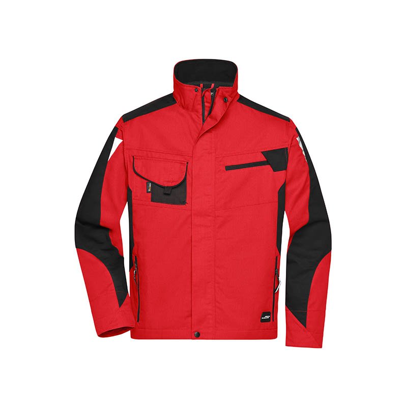 Pánska bunda (JN Workwear Jacket) > červená / čierna > S