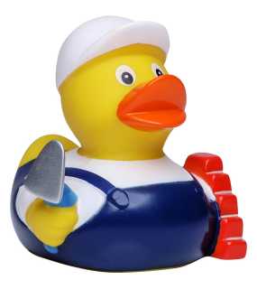 Kačička do vane (MBW Squeaky duck bricklayer) > viacfarebná