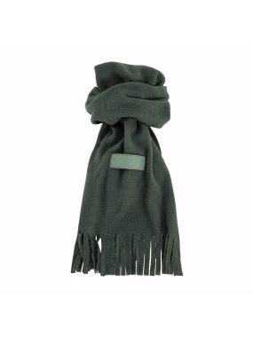 Fleece Scarf with label > zelená