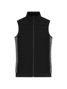 Dámska vesta (JN Ladies' Padded Hybrid Vest) > čierna / šedá (carbon melange) > S