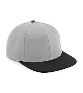 6 panelová-unisex šiltovka(Beechfield Original Flat Peak 6 Panel Snapback Cap)>šedá/čierna