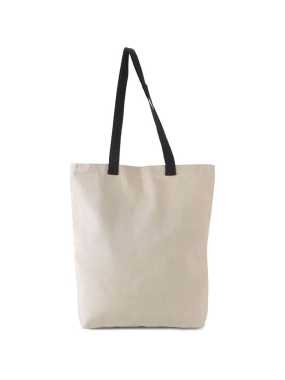 Nákupná taška (KIMOOD FLAT CANVAS SHOPPER WITH CONTRAST HANDLE)>prírodná / čierna