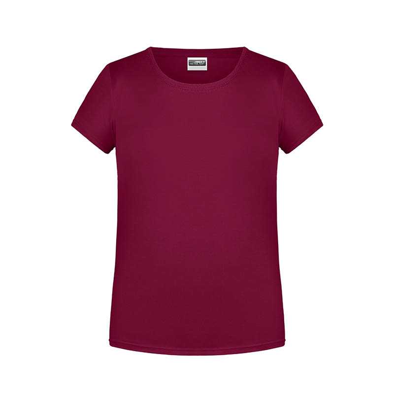 Dievčenské tričko(JN Girls Basic-T) > červená (wine) > XS