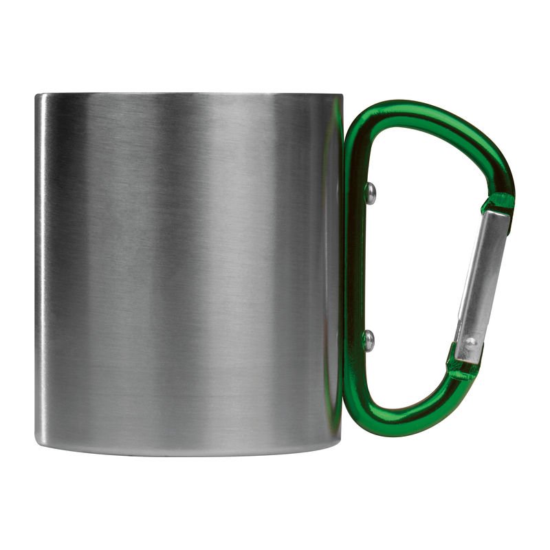 Kovový hrnček s karabínkou > zelená