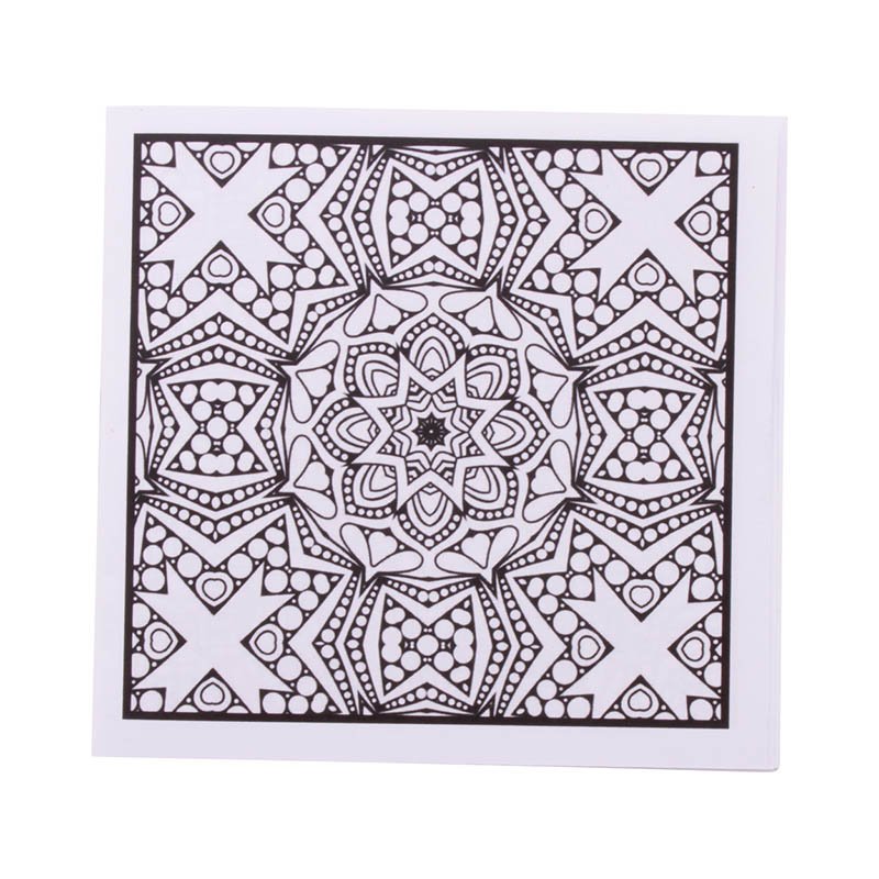 | Sada na vybarvování, mandala > biela > D