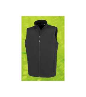 Pánska vesta (RESULT Recycled 2-Layer Printable Softshell Bodywarmer) > čierna > XL