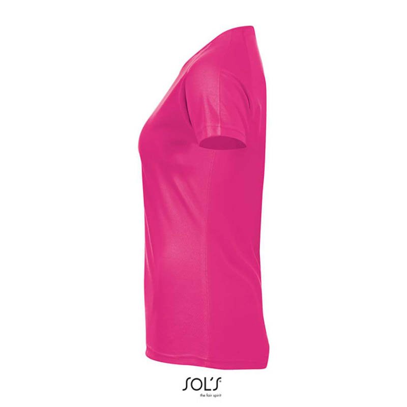 Dámske tričko (SOLS SPORTY WOMEN RAGLAN-SLEEVED T-SHIRT) > ružová (neon) > M