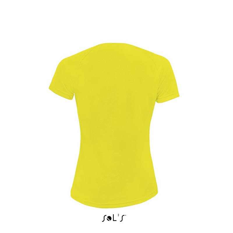 Dámske tričko (SOLS SPORTY WOMEN RAGLAN-SLEEVED T-SHIRT) > žltá (neon) > L