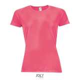 Dámske tričko (SOLS SPORTY WOMEN RAGLAN-SLEEVED T-SHIRT) > ružová (neon coral) > L
