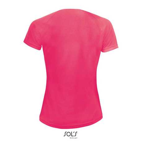 Dámske tričko (SOLS SPORTY WOMEN RAGLAN-SLEEVED T-SHIRT) > ružová (neon coral) > L