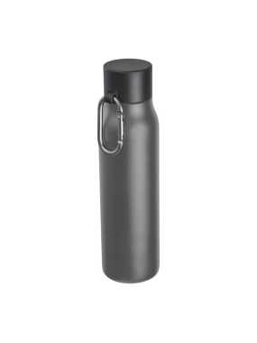 Dvojstenná fľaša s karabínou, 600 ml > šedá (anthracite)