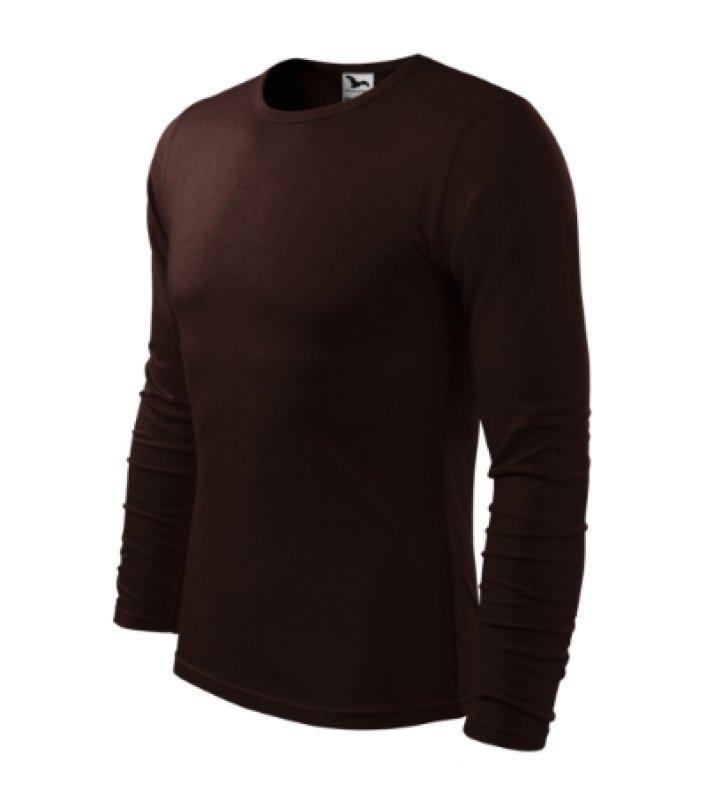 Pánske tričko (MALFINI Fit-T Long Sleeve 160) > hnedá (kávová) > S
