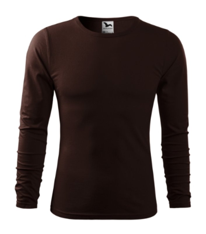 Pánske tričko (MALFINI Fit-T Long Sleeve 160) > hnedá (kávová) > S
