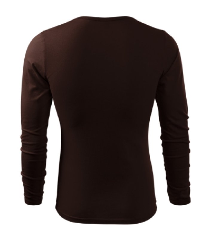 Pánske tričko (MALFINI Fit-T Long Sleeve 160) > hnedá (kávová) > S