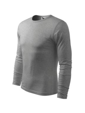 Pánske tričko (MALFINI Fit-T Long Sleeve 160) > sivá (tmavo) > S