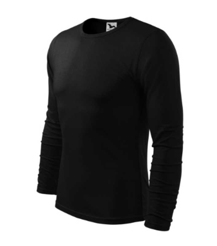 Pánske tričko (MALFINI Fit-T Long Sleeve 160) > čierna > S
