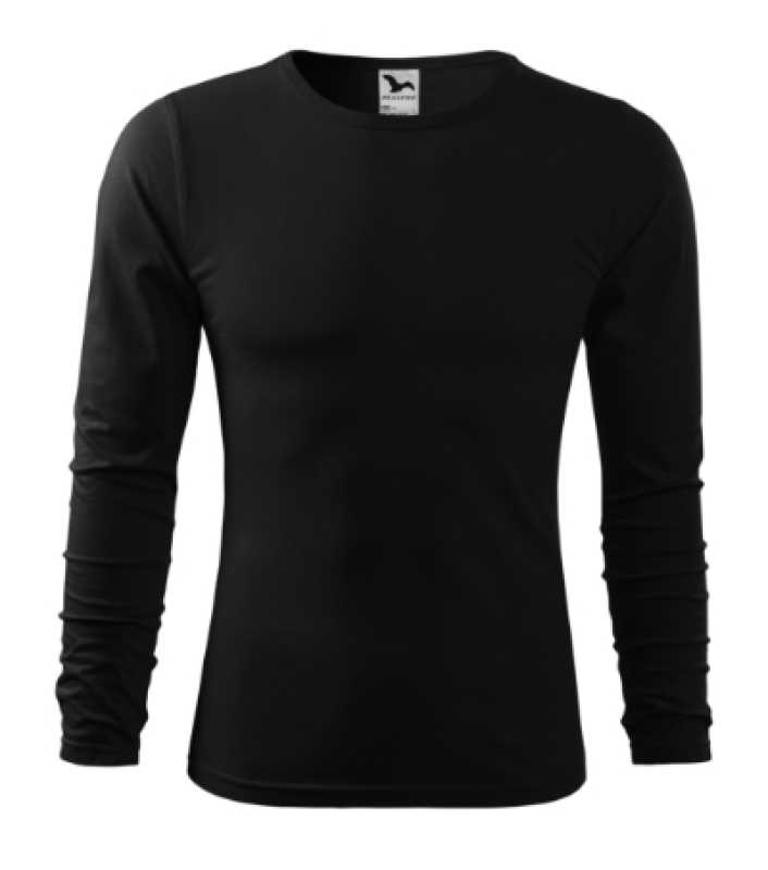 Pánske tričko (MALFINI Fit-T Long Sleeve 160) > čierna > S