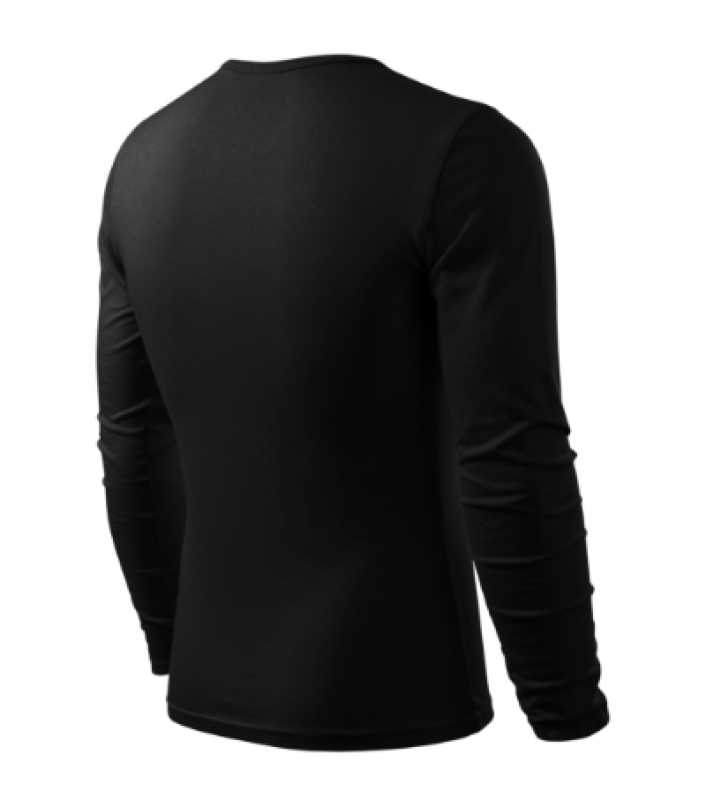 Pánske tričko (MALFINI Fit-T Long Sleeve 160) > čierna > S