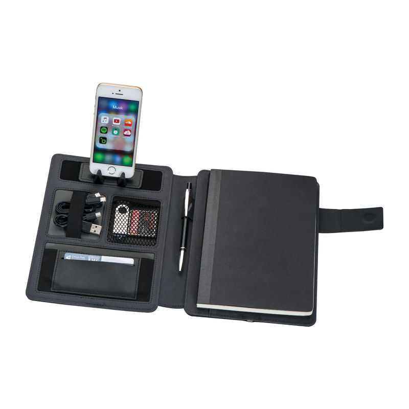 Zápisník Portdólio A5 s Power Bank 4000mAh > čierna