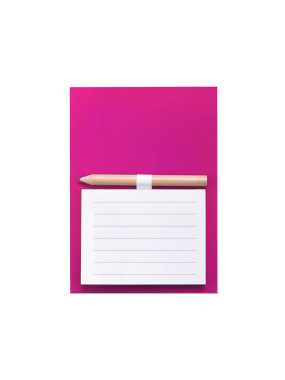 Blok s magnetkou linajkový > ružová (fuchsia)
