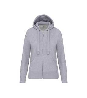 Dámska mikina (Kariban"LADIES' HOODED FULL ZIP SWEATSHIRT") > šedá (oxford) > M