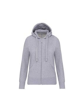 Dámska mikina (Kariban"LADIES' HOODED FULL ZIP SWEATSHIRT") > šedá (oxford) > S