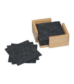 10 plstených podložiek v bambusovom stojane > šedá (anthracite)