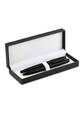Darčeková sada s guličkovým a keramickým perom > čierna