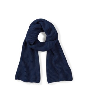 Unisex šál (Beechfield Metro Knitted Scarf) > modrá (french navy) > 170X20 CM
