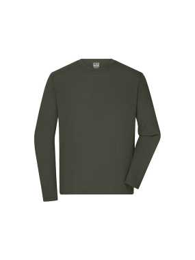 Pánske tričko (JN Mens Workwear-Longsleeve-T)>zelená (olive)>XL
