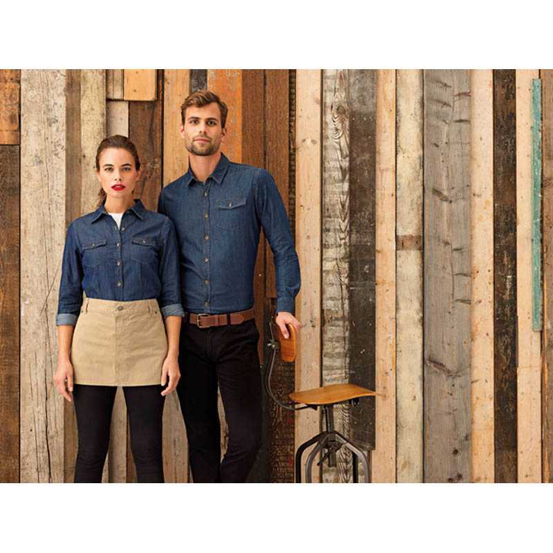 Pánska košeľa (PREMIER MEN’S JEANS STITCH DENIM SHIRT) > modrá (indigo denim) > 2XL