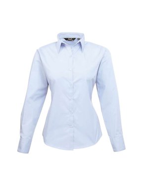 Dámska košeľa (PREMIER LADIES’ LONG SLEEVE POPLIN BLOUSE) > modrá (light) > 2XL