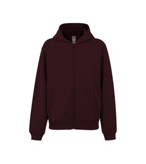 Detská mikina (MUKUA KIDS ZIPPED HOOD SWEATSHIRT) > červená (wine) > 1/2