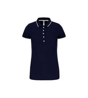 Dámska polokošeľa (KARIBAN LADIES SS POLO SHIRT)>modrá (navy) / biela / červená>M
