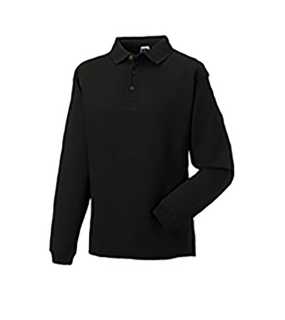 Pánska rugby polokošeľa(Heavy Duty Collar RUSSELL) > čierna > M