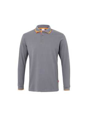 Pánska polokošeľa (VELILLA LS TWO-TONE POLO) > šedá / oranžová (hi-vis) > S