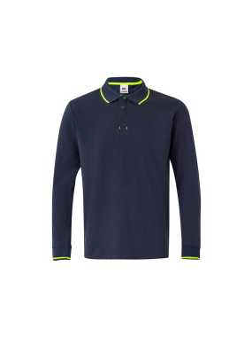 Pánska polokošeľa (VELILLA LS TWO-TONE POLO) > modrá (navy) / žltá (hi-vis) > XL