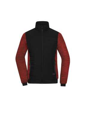 Dámska bunda (DAIBER Ladies' Padded Hybrid Jacket) > čierna / červená (melangeň > L
