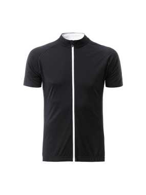 Pánske tričko(JN Mens Bike-T Full Zip) > čierna / biela > 3XL