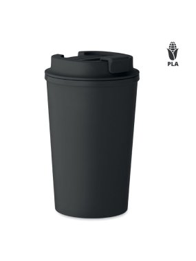 Dvojstenný pohár z PLA 350 ml > čierna
