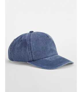 5 panelová unisex šiltovka (Beechfield Relaxed 5 Panel Vintage Cap)>modrá (vintage denim)