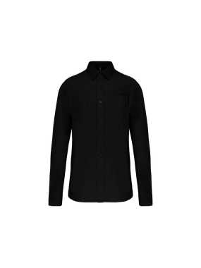 Pánska košeľa (KARIBAN MENS LONG SLEEVE SHIRT) > čierna > S