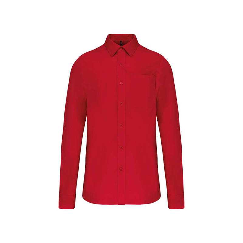 Pánska košeľa (KARIBAN MENS LONG SLEEVE SHIRT) > červená (classic) > 2XL