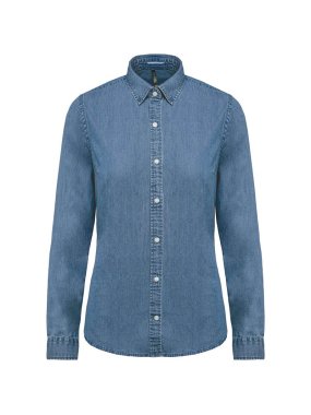 Dámska košeľa(KARIBAN LADIES’ CHAMBRAY SHIRT) > modrá (chambray) > S
