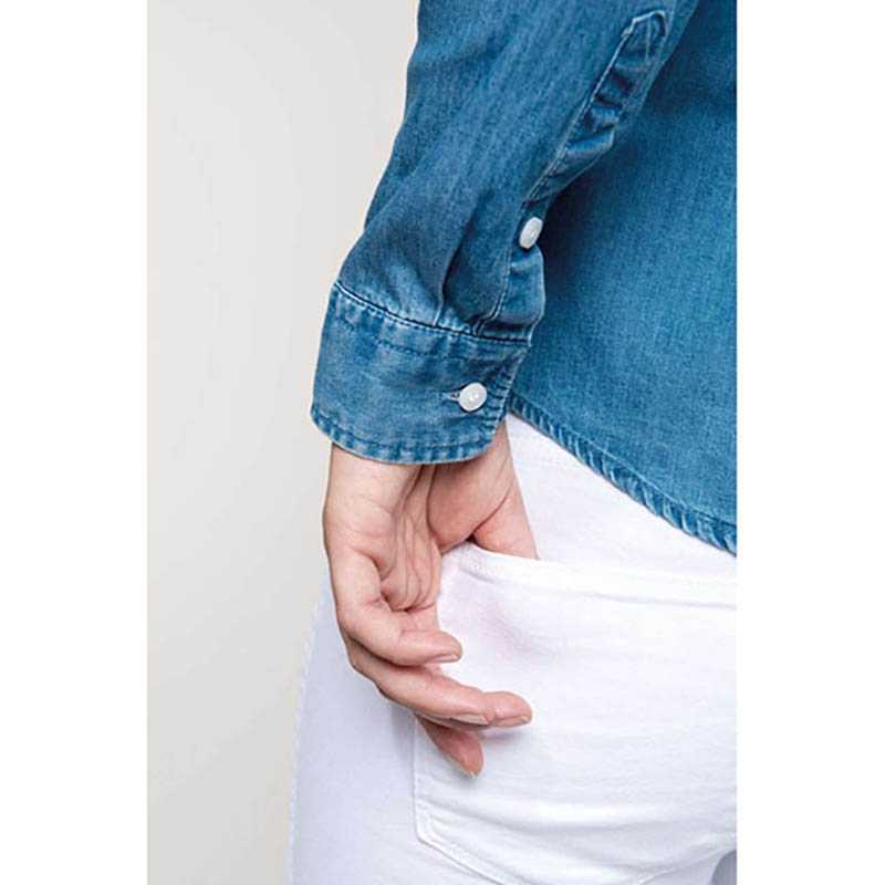 Dámska košeľa(KARIBAN LADIES’ CHAMBRAY SHIRT) > modrá (chambray) > S