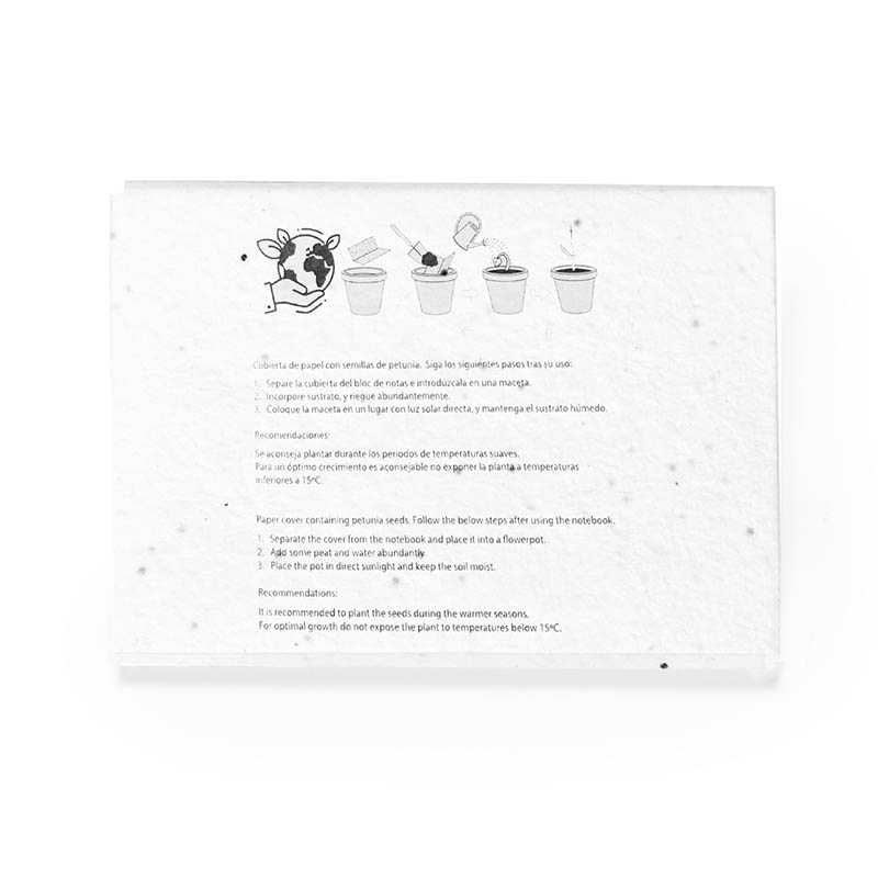 Blok z papiera zo semien čistý > biela