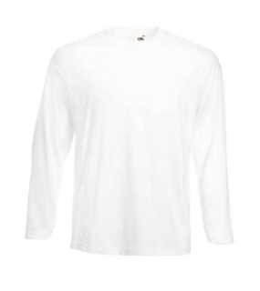 Pánske tričko (FRUIT OF THE LOOM Valueweight Long Sleeve T) > biela > L
