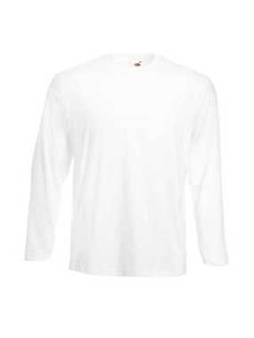 Pánske tričko (FRUIT OF THE LOOM Valueweight Long Sleeve T) > biela > S