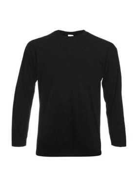 Pánske tričko (FRUIT OF THE LOOM Valueweight Long Sleeve T) > čierna > S