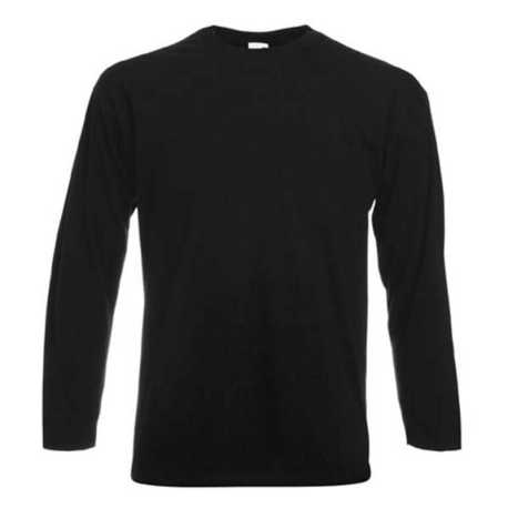 Pánske tričko (FRUIT OF THE LOOM Valueweight Long Sleeve T) > čierna > 2XL